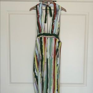 BOGO - Paint Striped Halter Jumpsuit